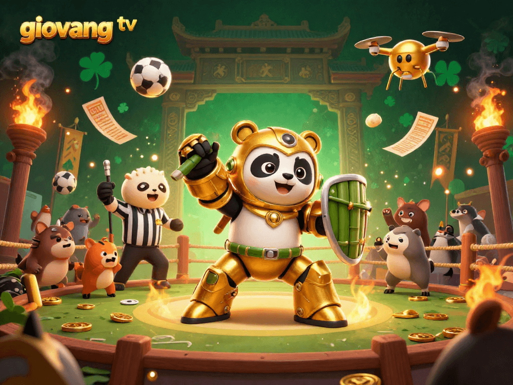 Engage in thrilling gameplay with giovang tv's dynamic sports betting arena, featuring high-energy characters and vibrant visuals.