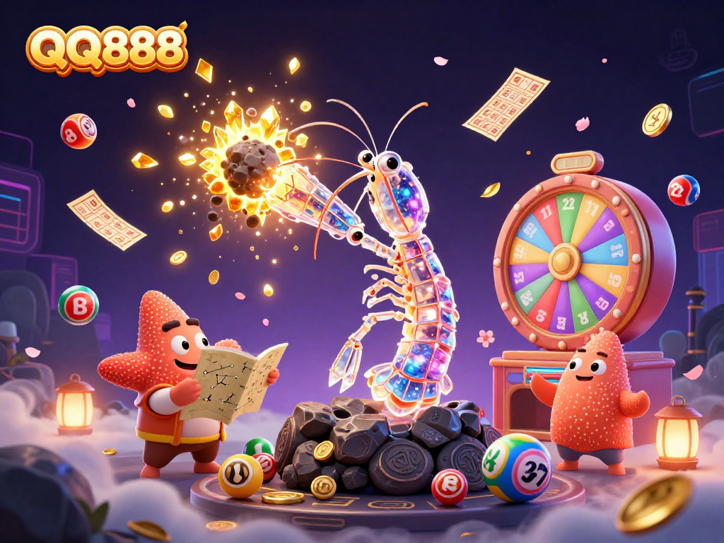 Experience thrilling action at QQ888 with a galactic samurai amidst a vibrant casino explosion.