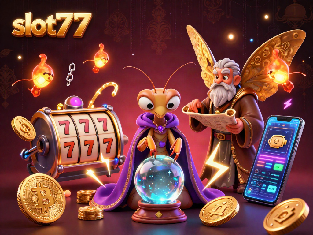 Spin the slot777 reels and win big with this vibrant casino-themed illustration.