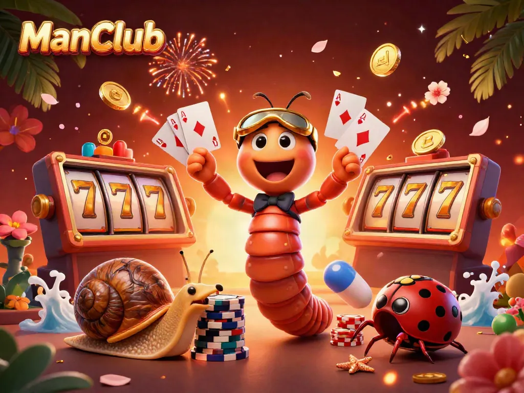 ManClub gamers engage in thrilling slots with dynamic visuals and celebrating excitement.
