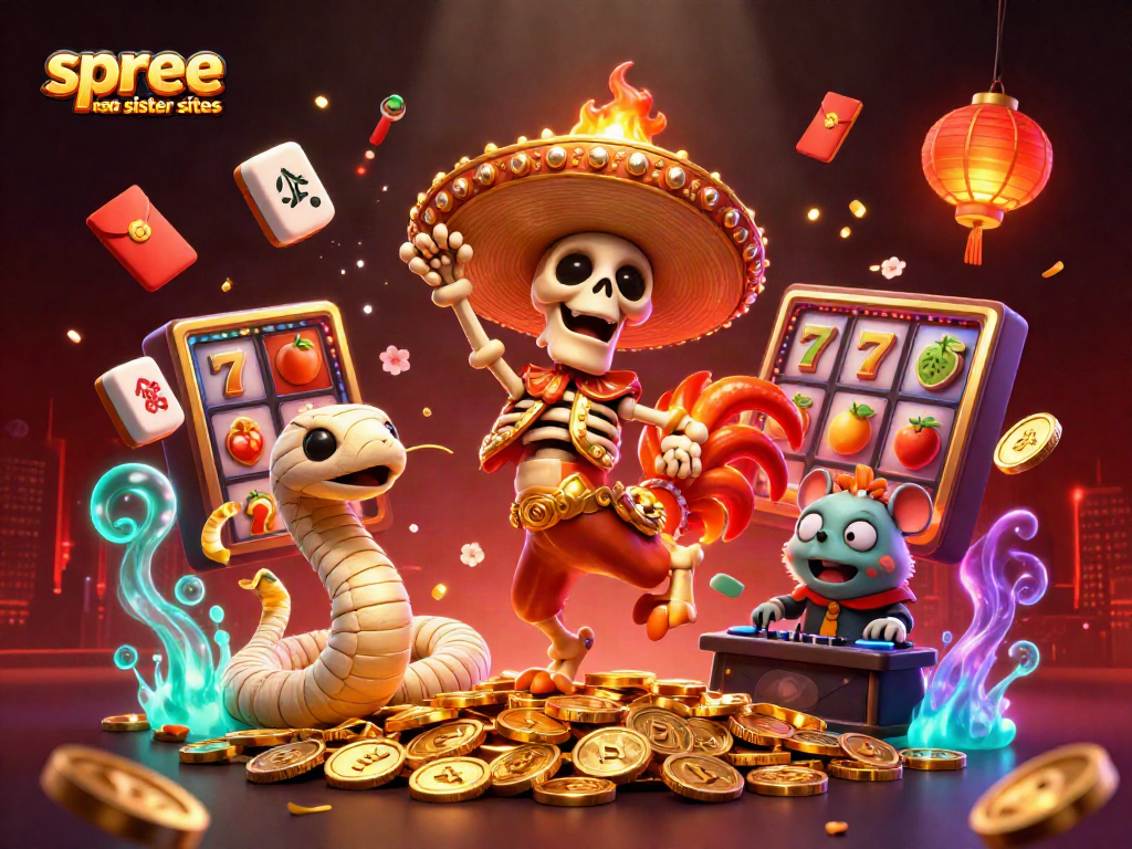 Enjoy thrilling experiences at spree casino sister sites with vibrant 3D gaming elements and festive character action.