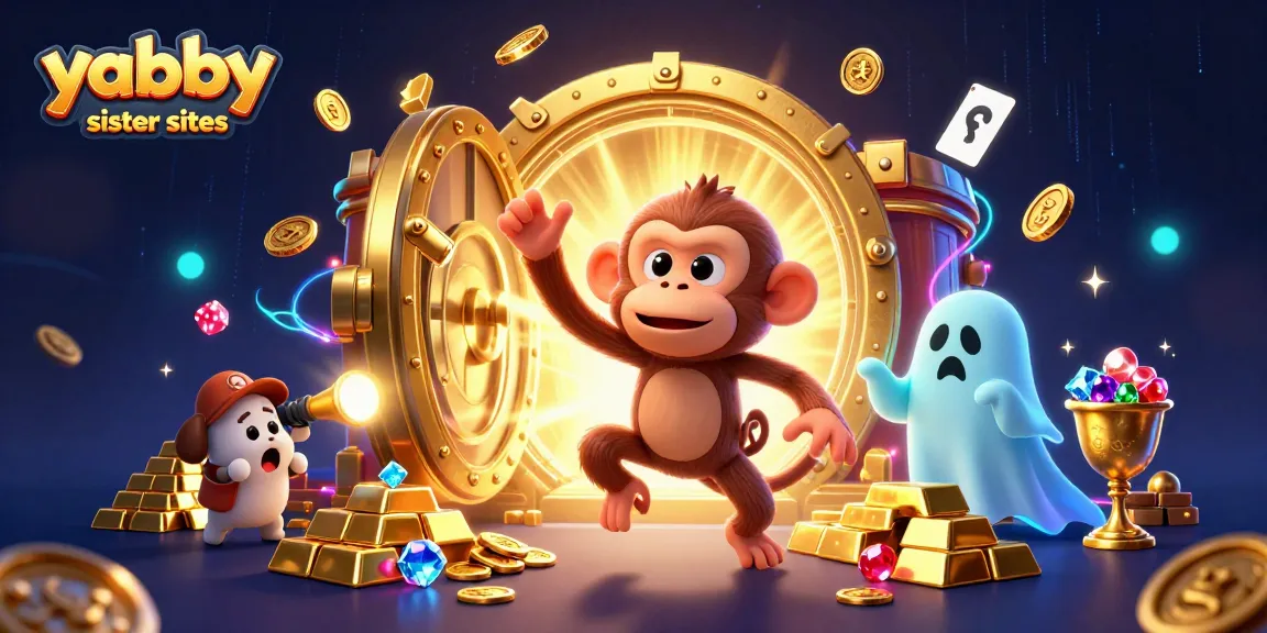 Spin wins with the energetic poltergeist monkey at yabby casino sister sites, showcasing thrilling gaming adventures.