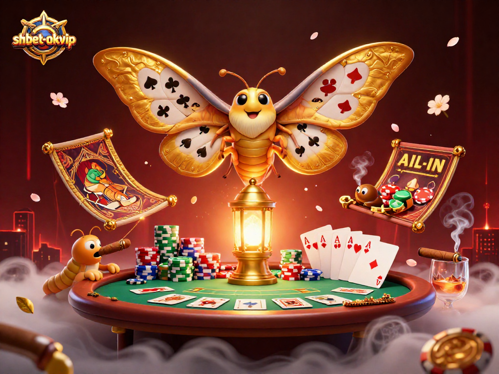 Engage with shbet-okvip's thrilling gambling experience illustrated through vibrant 3D digital art.