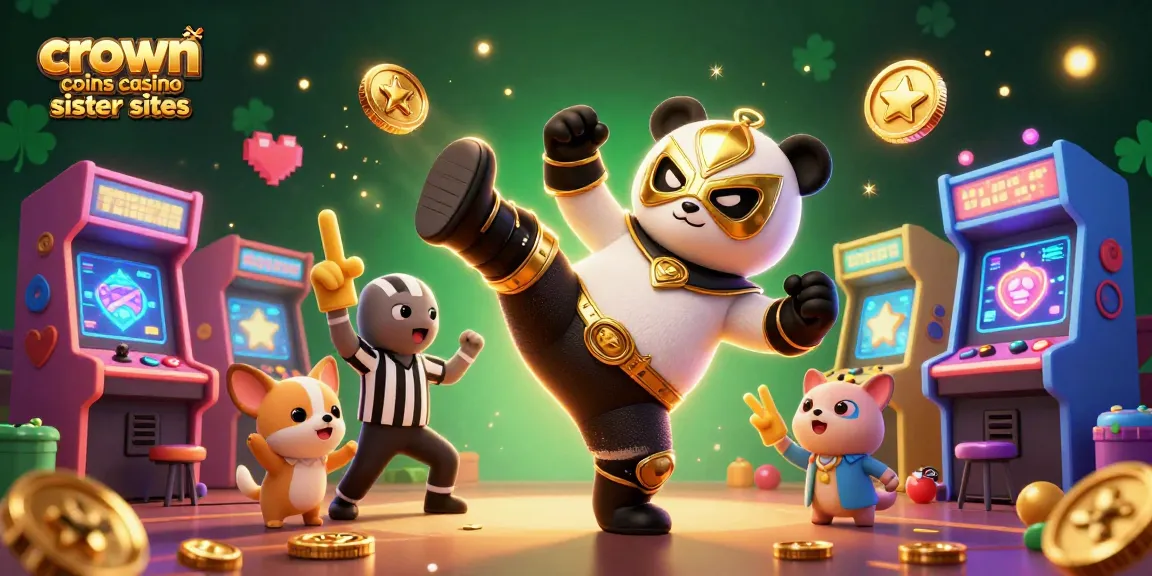 Engage in gaming fun with crown coins casino sister sites featuring dynamic panda wrestling and arcade action.