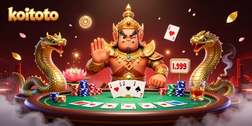 Koitoto players enjoy poker strategy in a vibrant casino scene filled with excitement and winning moments.