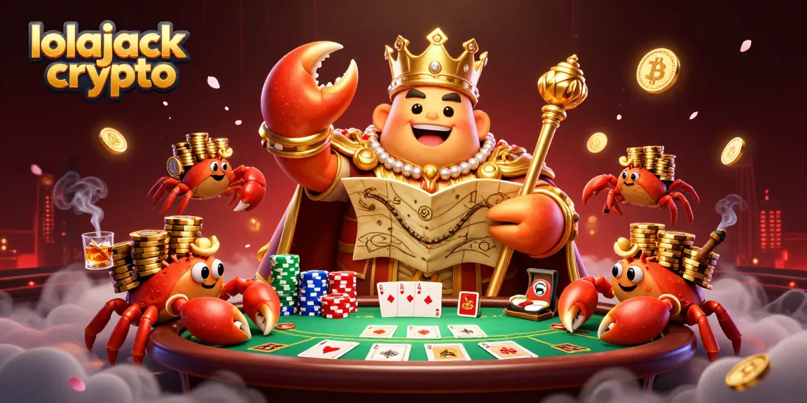 Experience lolajack crypto gameplay with a golden crab emperor in a dynamic casino scene.