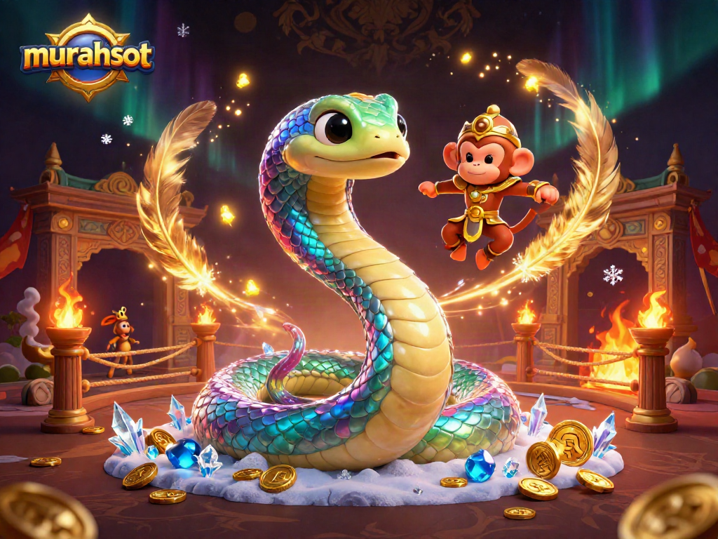 Menangkan jackpot dengan murahslot, visualisasi kasino online yang penuh warna dan detail menarik.