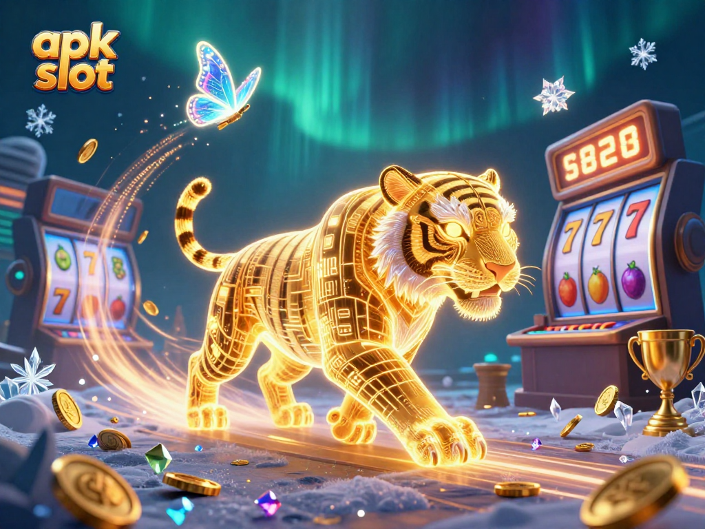 Menangkan apk slot dengan simbol keberuntungan dan jackpot dalam suasana kasino digital.