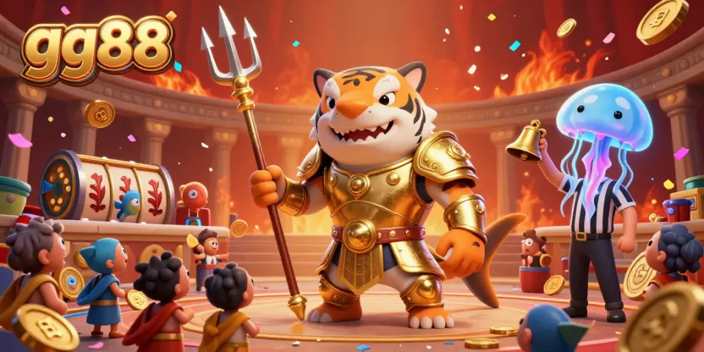 Engage in thrilling casino adventures with gg88, featuring vibrant underwater gambling elements and engaging characters.