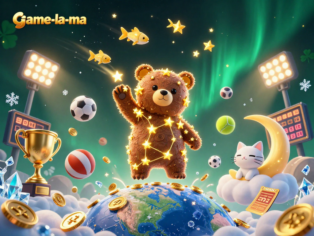 Engage with game-la-ma in an exhilarating casino adventure featuring celestial characters and dynamic sports elements.