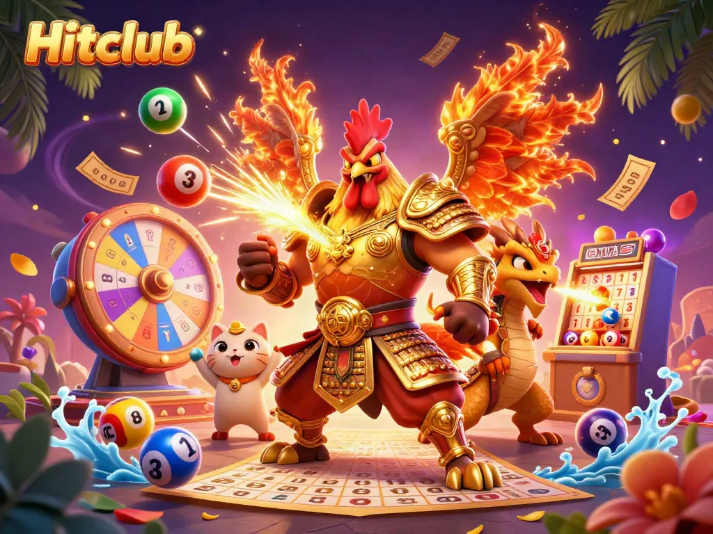 Experience exhilarating gameplay at Hitclub with dynamic characters in a vibrant casino scene.