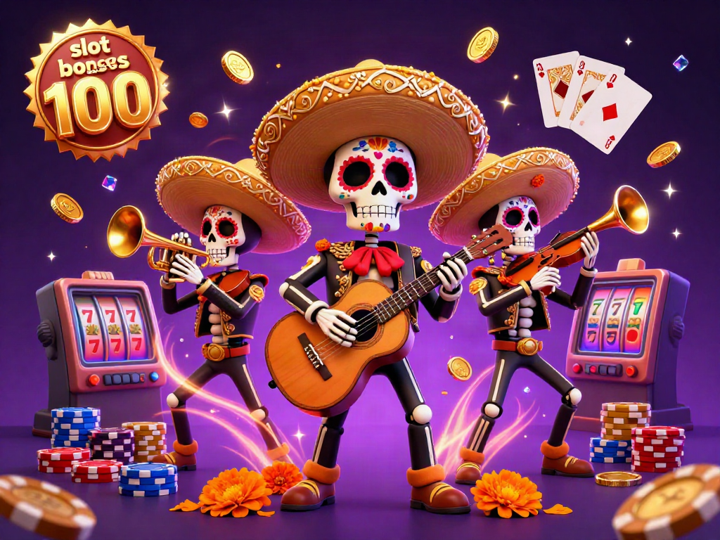 Experience the excitement of slot bonus new member 100 with vibrant 3D characters and dynamic casino elements.