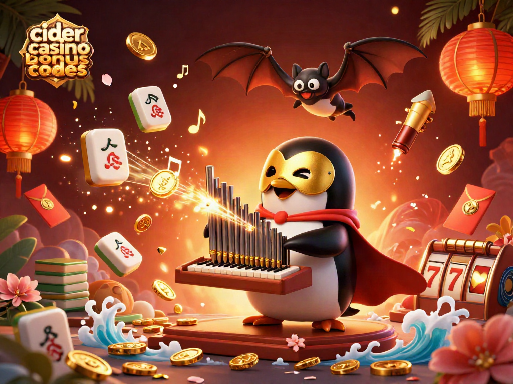 Play to win with cider casino bonus codes in a magical casino scene filled with coins and excitement.