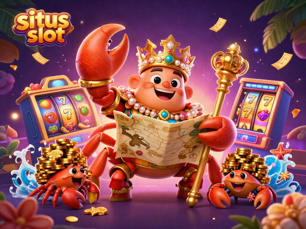 Permainan situs slot dengan karakter udang raja, mengumpulkan chip emas dan tiket kejuaraan.