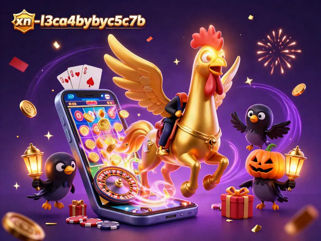 Experience xn--l3ca4bybyc5c7b in style with a dazzling casino scene featuring colorful slots and dynamic gaming elements.