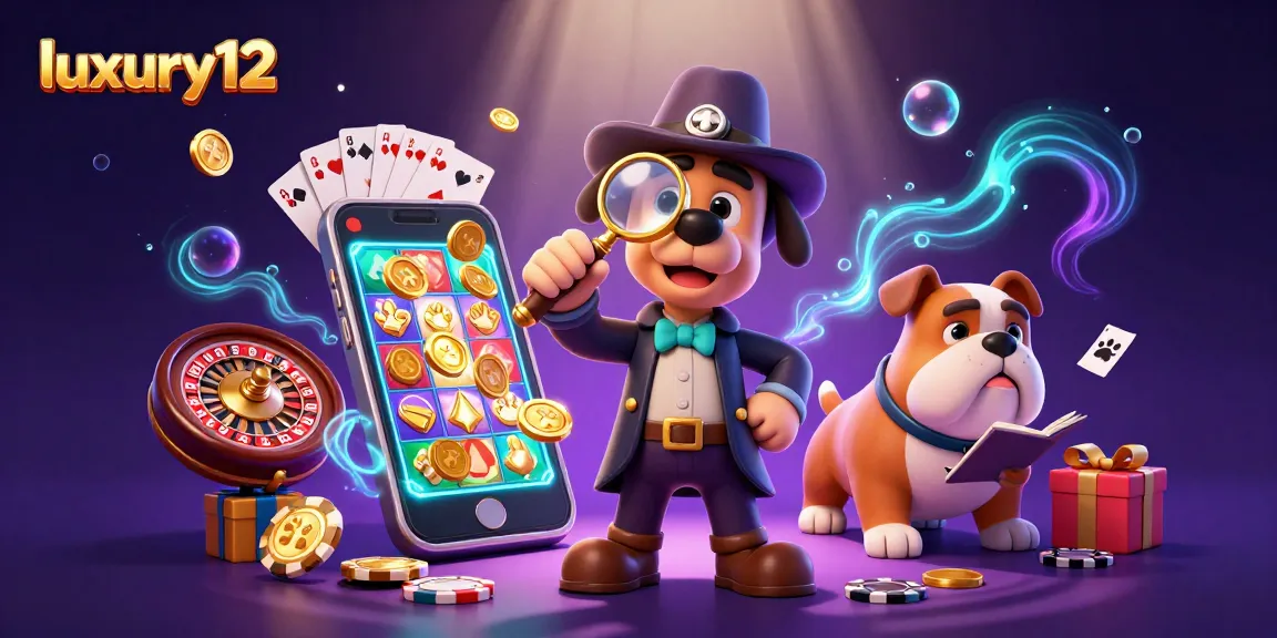 Luxury12 menampilkan detektif kartun menyelidiki chip poker, menangkan permainan slot!