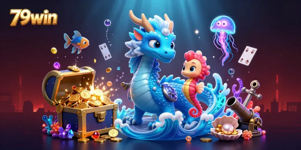 Experience thrilling gameplay with 79win in a vibrant underwater casino setting.