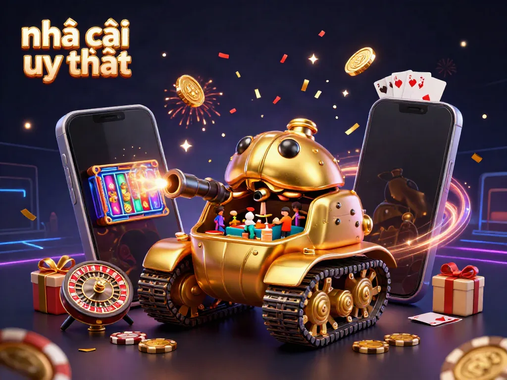 Immerse in the vibrant scene of a casino adventure with nhà cái uy tín showcasing dynamic gambling elements.