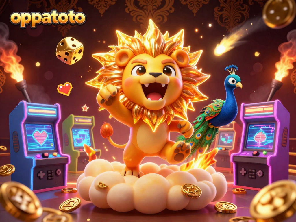 Experience thrilling moments with oppatoto's vibrant casino scene featuring iconic gaming elements.