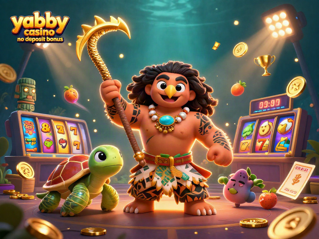 Win big with the Yabby Casino no deposit bonus using lively slot reels and vibrant characters