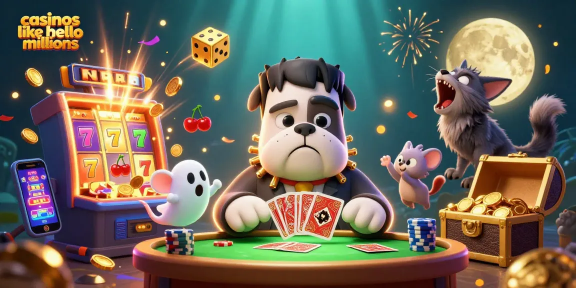 Discover thrilling gameplay at casinos like hello millions with engaging characters and casino elements.