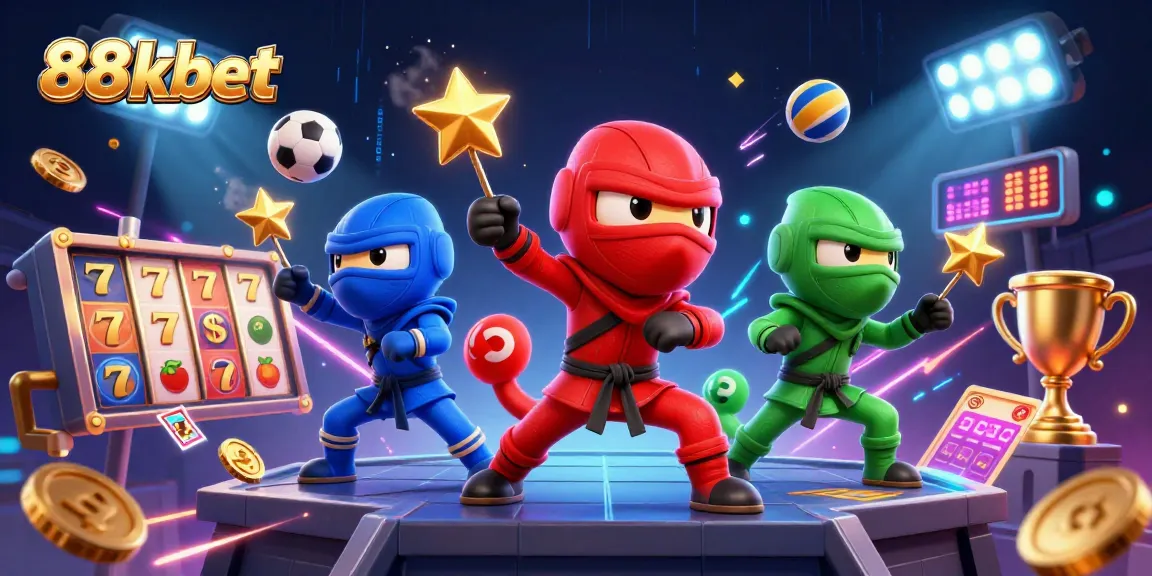 Experience thrilling 88kbet gameplay with ninja chameleons and dynamic casino elements.