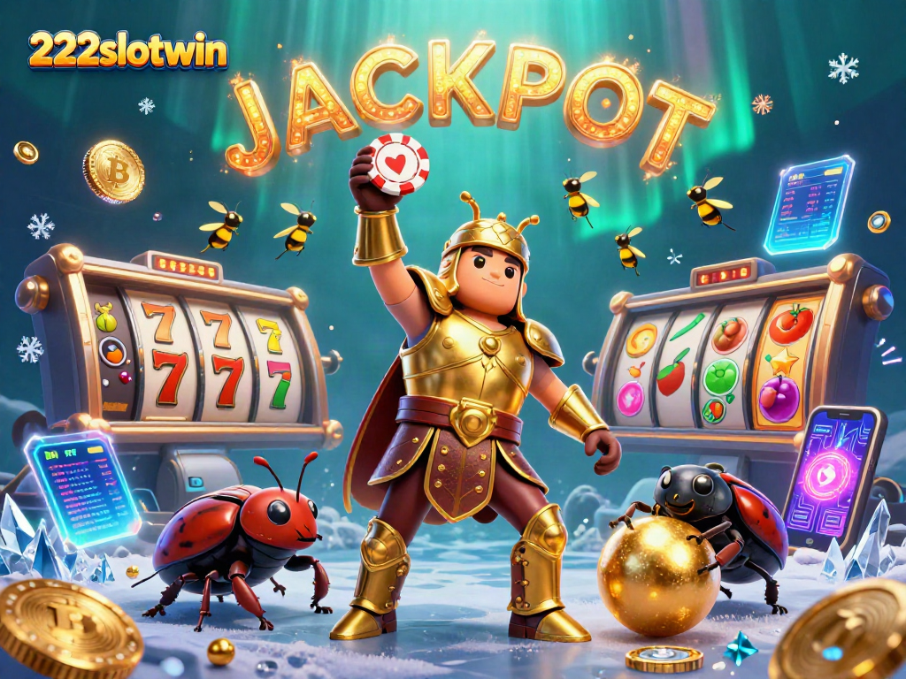 Menangkan jackpot di 222slotwin dengan ilustrasi menarik permainan kasino yang penuh energi.